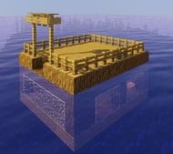 A small underwater base that can be seen from the surface (Image via u/Schwiria on Reddit)